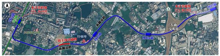 桃園捷運三鶯線延伸八德計畫路線