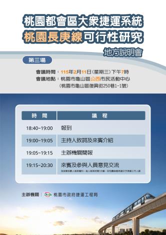 捷運銀線地方說明會海報(上龜山場)