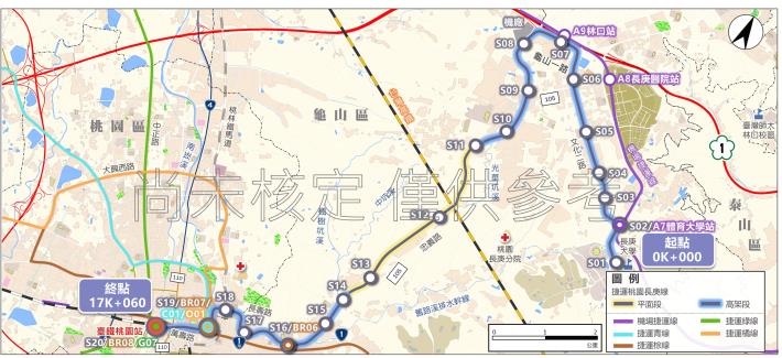 捷運銀線路線示意圖