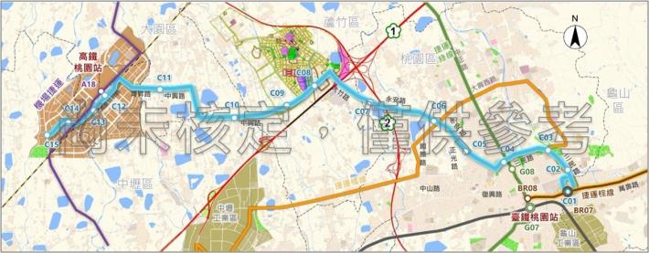 圖1：捷運青線路線規劃示意圖