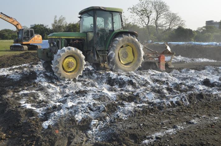 Incineration of recycled pellets mixing