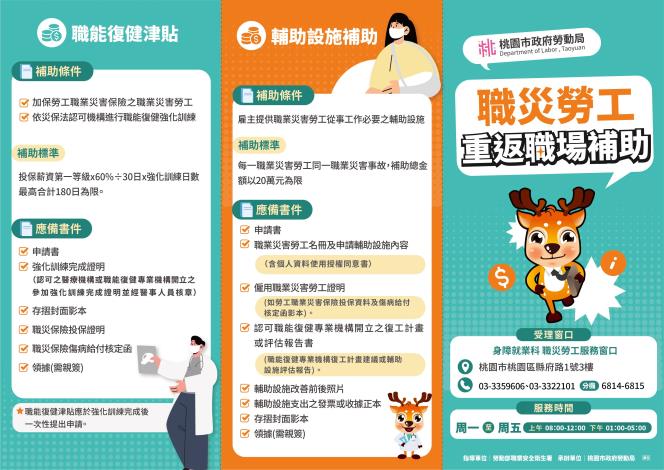 職災勞工重返職場補助宣導摺頁1