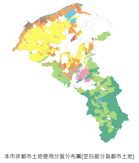   非都市土地使用分區分布圖