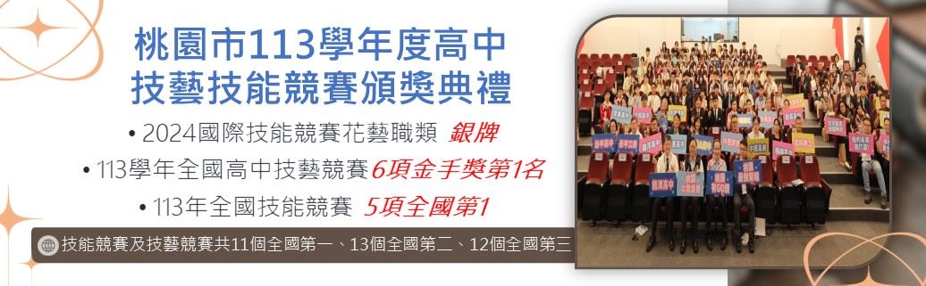 桃園市113學年度高中技藝技能競賽頒獎典禮