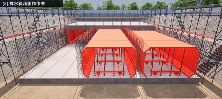 航空城工程處-「桃園航空城計畫區段徵收工程D2分標統包工程」-雨水箱涵BIM模型