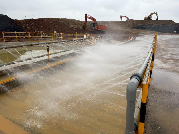 新建工程處-「中壢運動公園區段徵收工程－滯洪池工程」-AI智慧灑水系統與車輛清洗設施