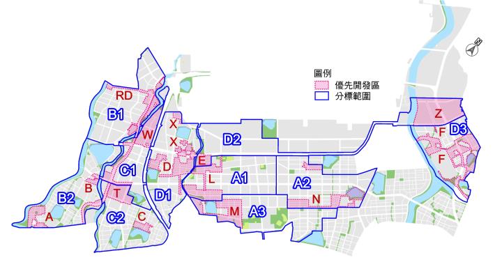 桃園航空城計畫區段徵收工程統包工程分標圖