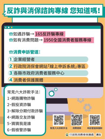 反詐與消保諮詢專線