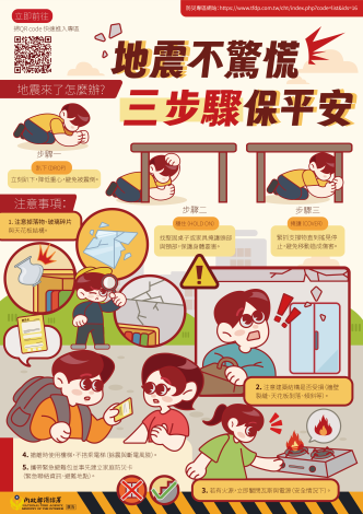 地震不驚慌 三步驟保平安