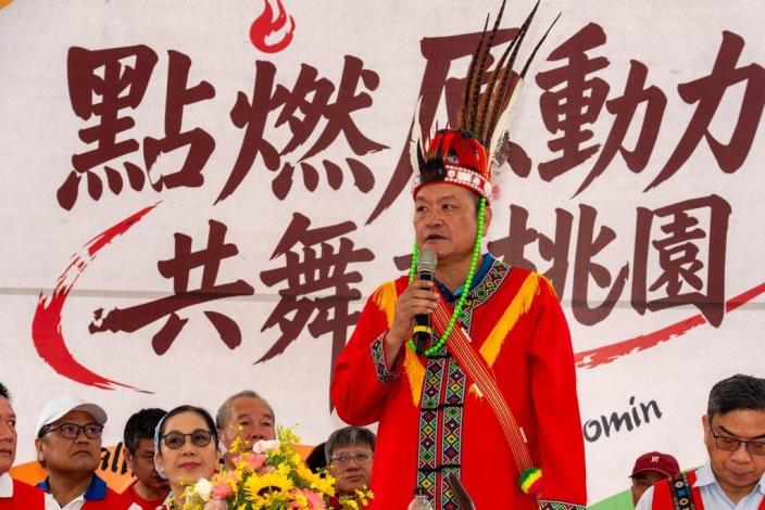 區總族群領袖楊輝彥致詞與勉勵