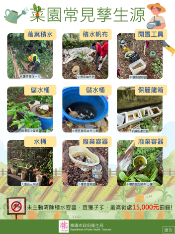 登革熱防治宣導-菜園常見孳生源