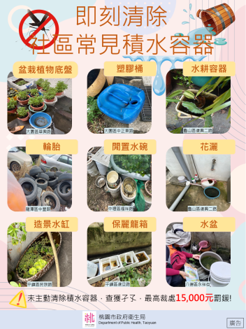 登革熱防治宣導-社區常見積水容器