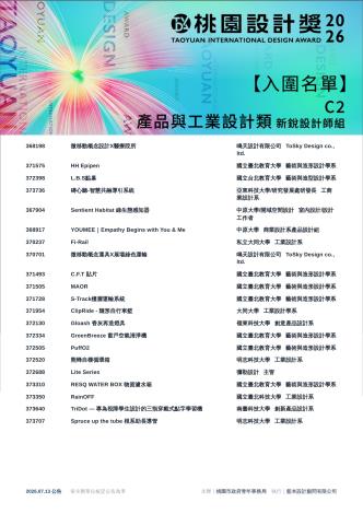 8.2026桃園設計獎_入圍名單_C2新銳產品與工業設計類