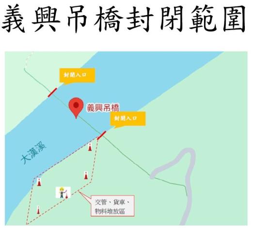 義興吊橋封閉範圍