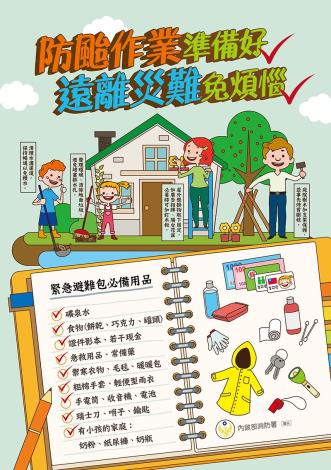防颱緊急避難包必備品