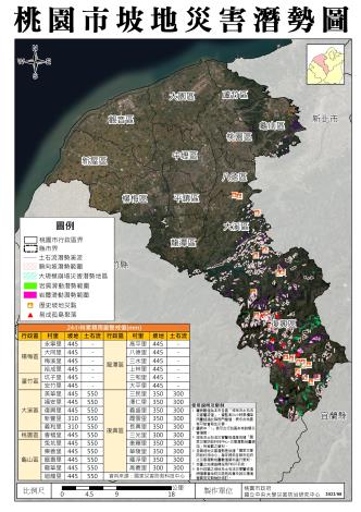 桃園市坡地災害潛勢圖